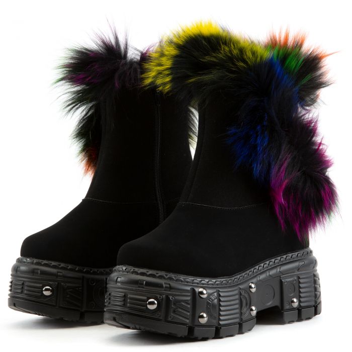 Planet-11 Platform Boots Black