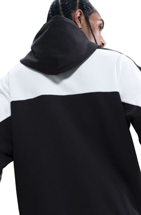  Fleece Pullover Hoodie Black/White/White