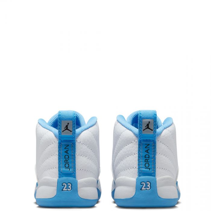 Toddler Jordan 12 Retro White/University Blue-Metallic Silver