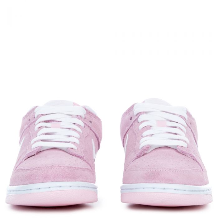 dunk low pink glaze white