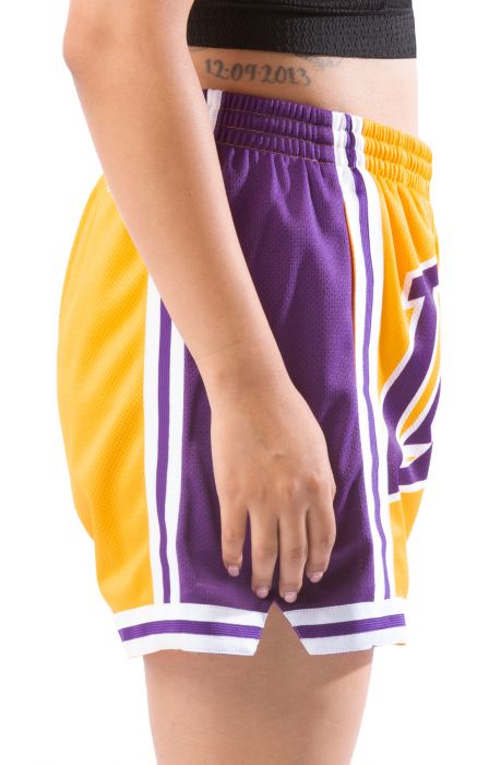 Los Angeles Lakers Women's Big Face 3.0 Mesh Tank - Purple - Throwback