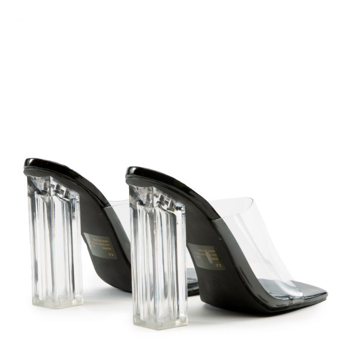 Edna Clear High Heel Black