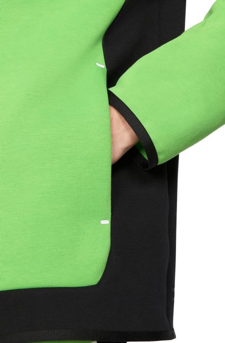 Sportswear Tech Fleece Full-Zip Hoodie Black/Mean Green-White