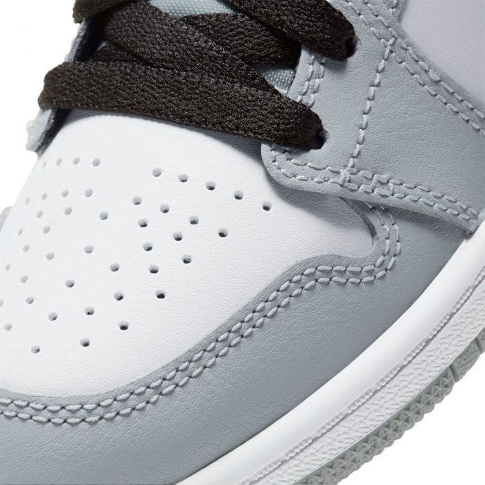(PS) Air Jordan 1 Mid LT Smoke Grey/Black-White