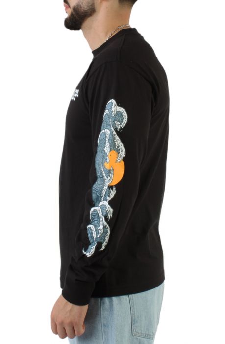 HUF Rogue Wave L/S T-Shirt Black Tシャツ HUF Rogue Wave Long Sleeve T-Shirt TS02098-BLK - Shiekh