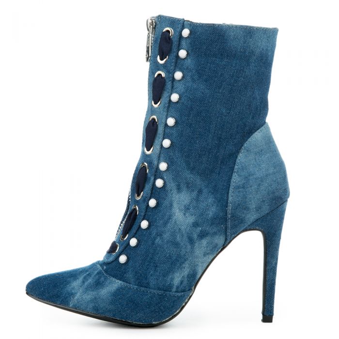 CAPE ROBBIN Gigi-17 Women's Bootie GIGI-17/DENIM - Shiekh