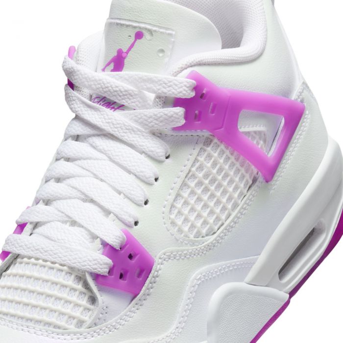 Grade School Air Jordan 4 Retro White/Hyper Violet