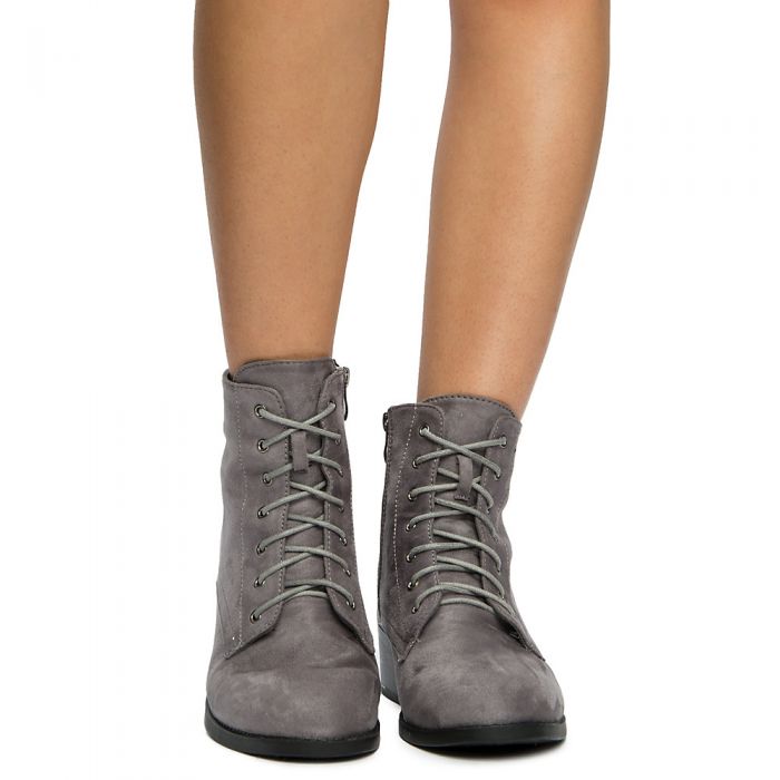 Women's Kennedy-01 Combat Boots Grey