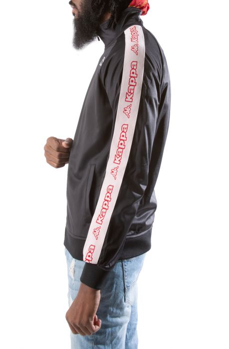 Logo Tape Artem 2 Track Jacket Black Smoke-Pink Ltred Cherry