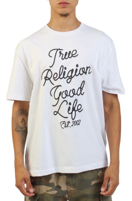 Embroidered Rope Logo T-Shirt  White
