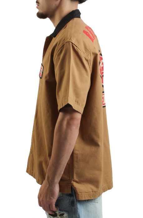 Overnite Artist Button Up Shirt Wheat
