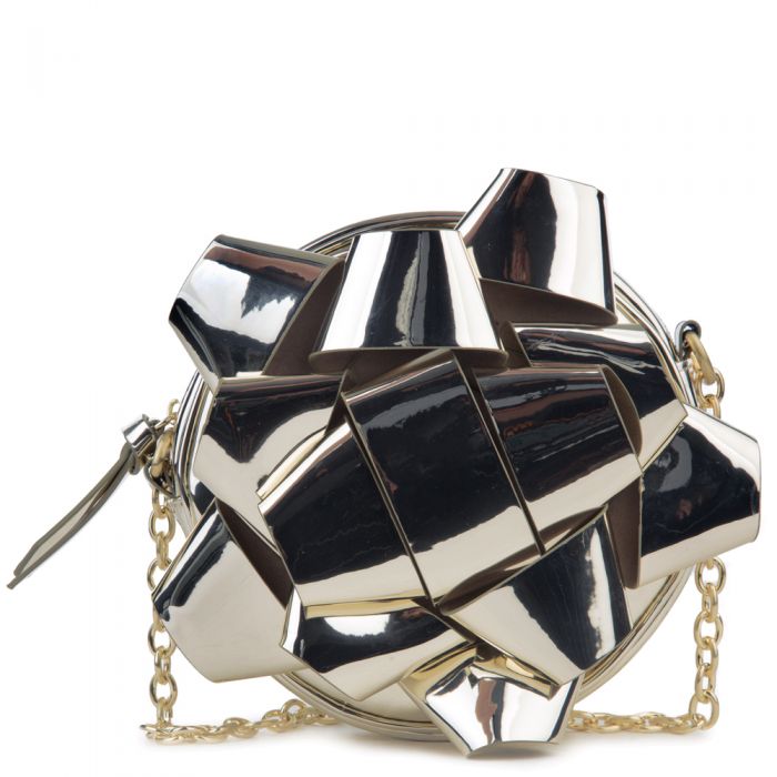 CHRISTMAS BOW CLUTCH GOLD