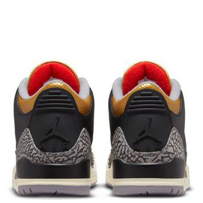 Air Jordan 3 Retro Black/Fire Red-Metallic Gold-Cement Grey