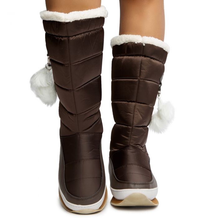 Snowy-01 Snow Boots Brown