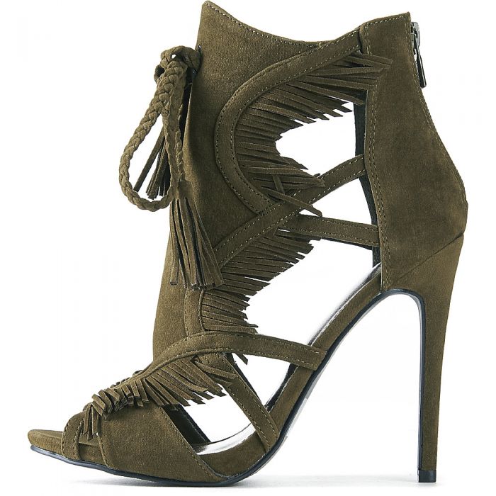 Women's Coins Dropping High Heel Dress Shoe Hunter Green