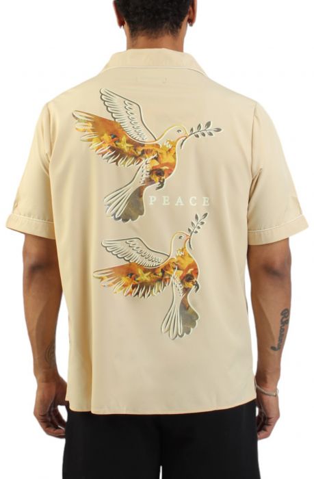 Peace Woven Button-Down Shirt 