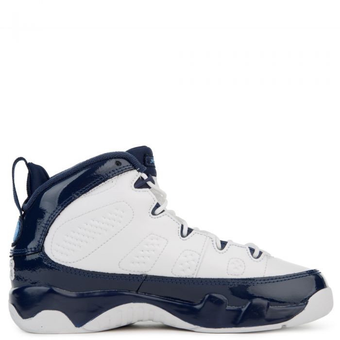 white and navy blue 9s