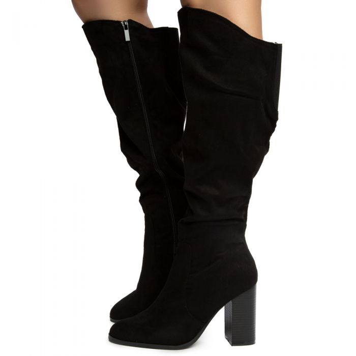 Upside-36M Slanted Top Boots BLACK