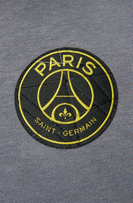 Paris Saint-Germain Fleece Hoodie Light Graphite/Tour Yellow