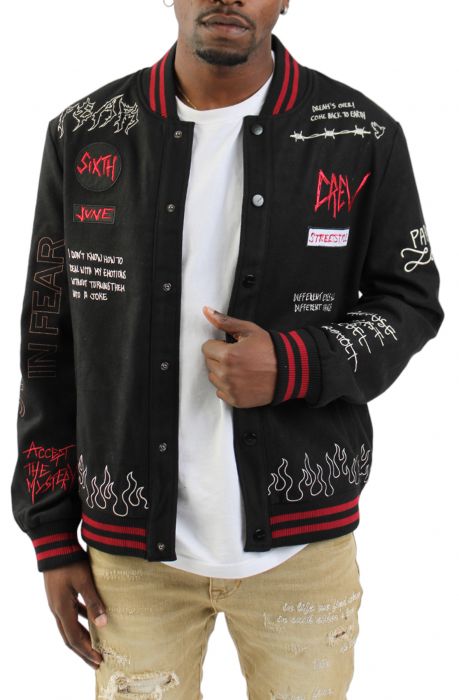 Crew Love Varsity Jacket Black
