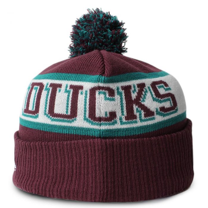 NHL Block Sweep Pom Knit Beanie Purple
