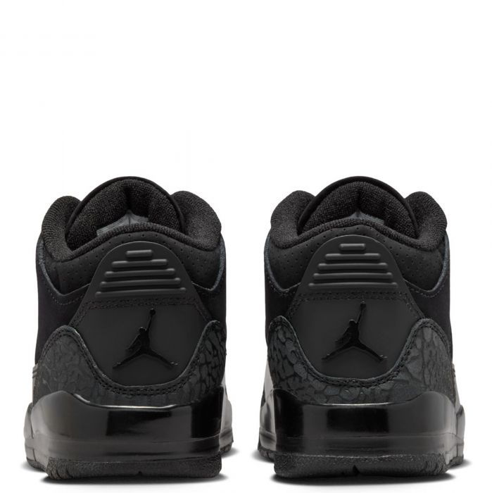 Pre-School Jordan 3 Retro Black/Dark Charcoal-White
