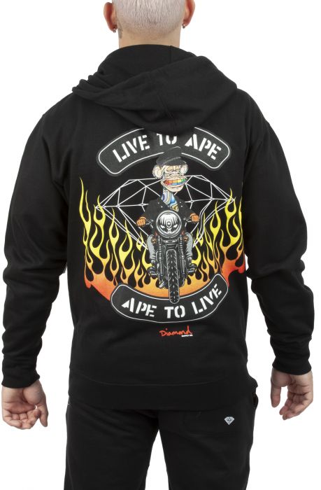 Live To Ape Zip Jacket Black