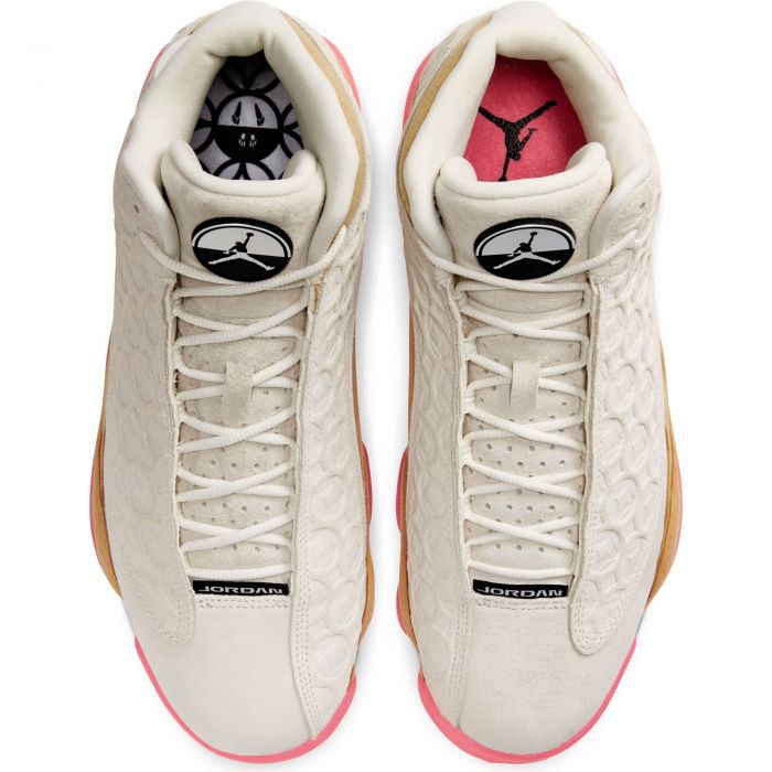 Air Jordan 13 Retro Pale Ivory/Black-Digital Pink-Club Gold