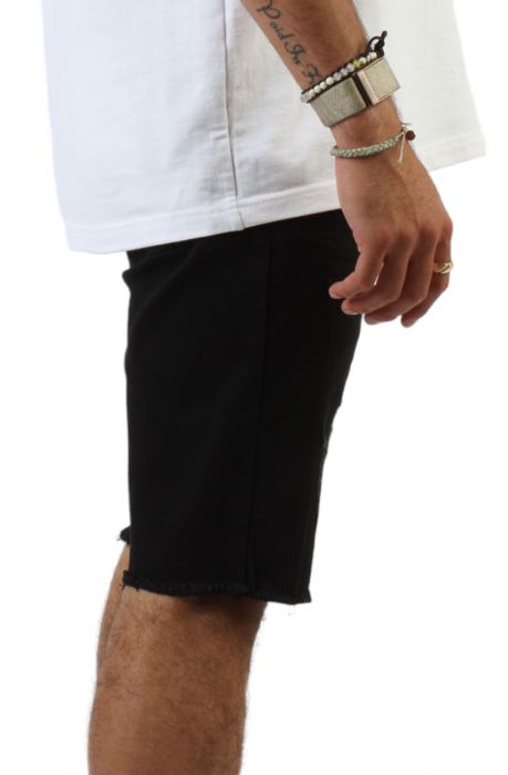 Short Slashed SMOKE RISE Slashed Short JS23120SK-BLK - Shiekh