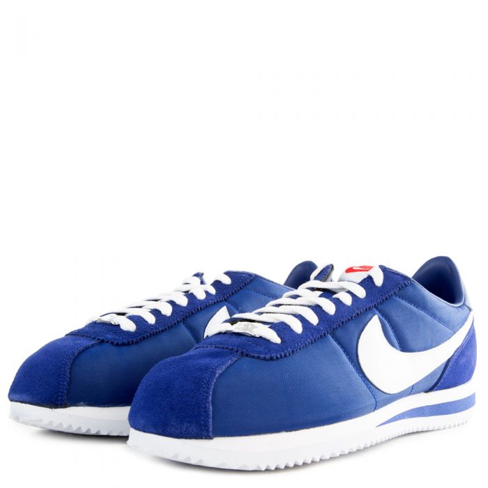 nike cortez shoes blue and white