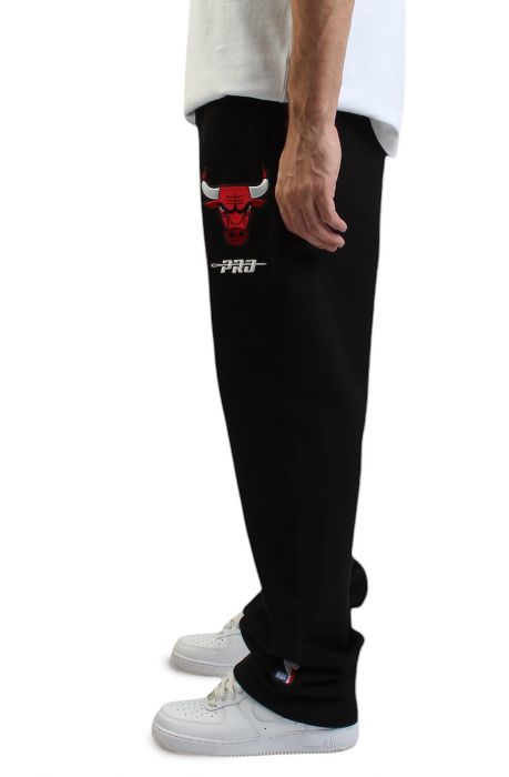 NBA Chicago Bulls Straight Leg Sweatpant BLACK