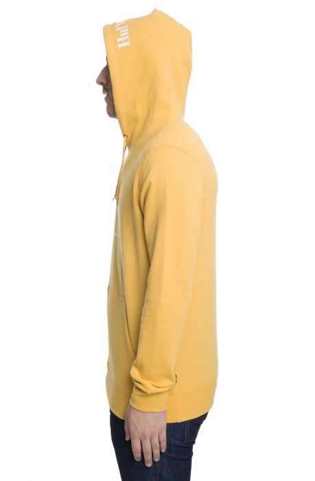 The Box Logo Pullover Hoodie in Mineral Yellow Yellow