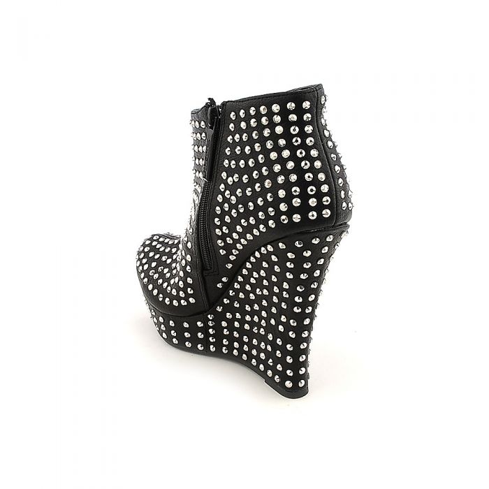 Studded Platform Dress Shoe 011 Black/Silver Black/Silver