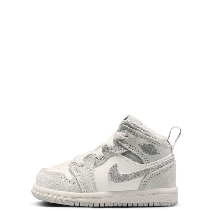 Toddler Jordan 1 Mid SE Neutral Grey/Smoke Grey-Sail