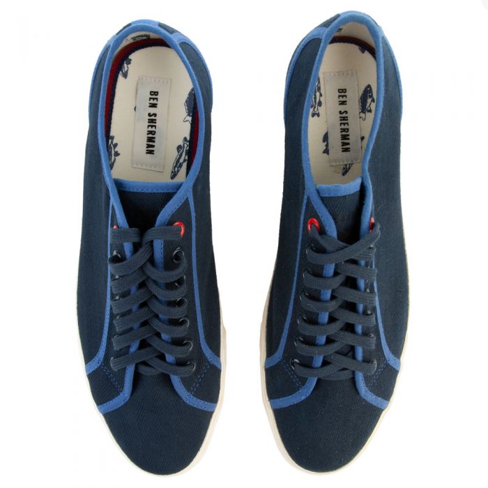 Breckon Low Canvas Sneakers Navy