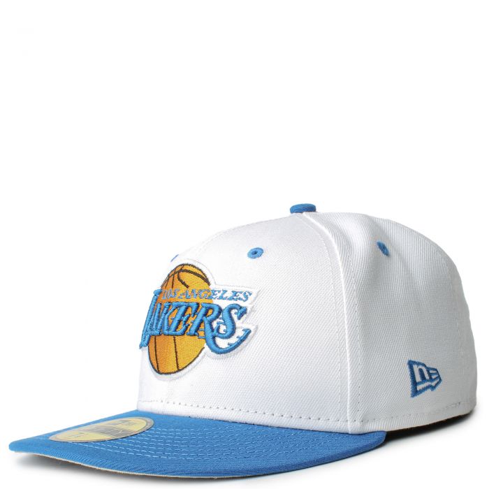 Los Angeles Lakers 59FIFTY Fitted Hat White/Blue