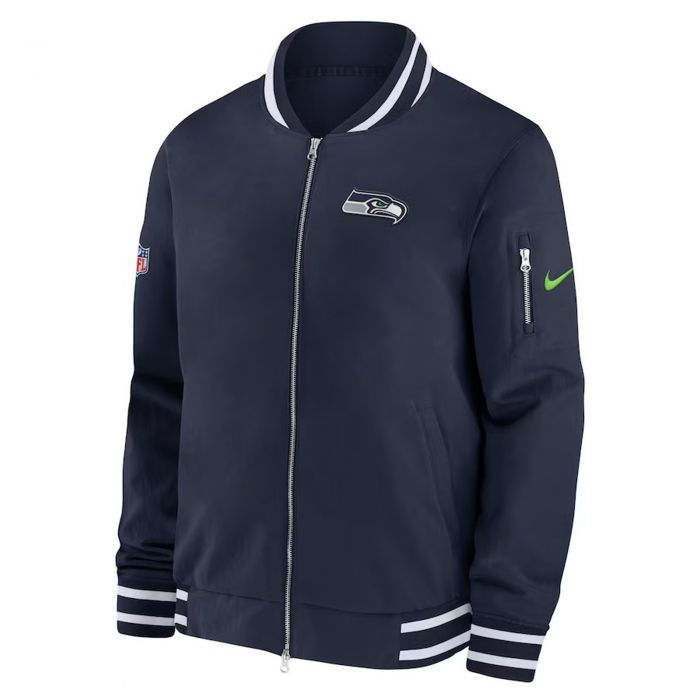 NFL Seattle Seahawks Coaches Bombers Jacket  Blue