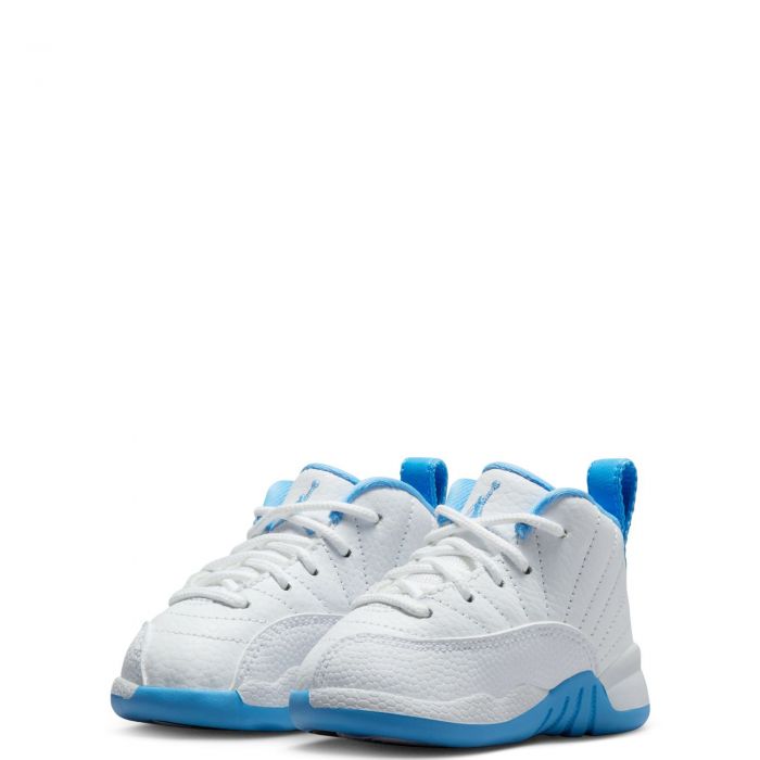 Toddler Jordan 12 Retro White/University Blue-Metallic Silver