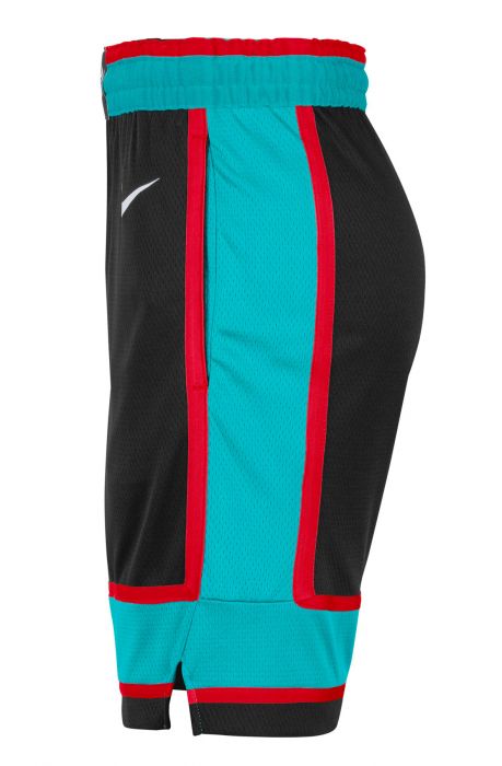 Memphis Grizzlies Classic Edition 2020 NBA Swingman Shorts Black/Turbo Green/University Red/White