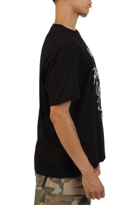 Embroidered Rope Logo T-Shirt  Black