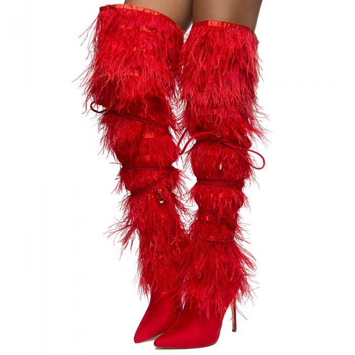 Women's Campbell Thigh High Boots Red