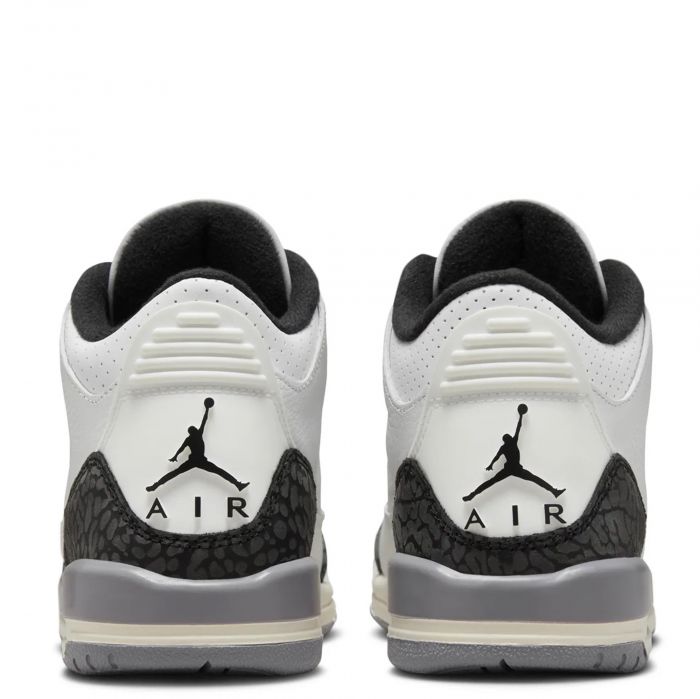 Grade School Air Jordan 3 Retro Cement Grey Summit White/Fire Red-Cement Grey-Black