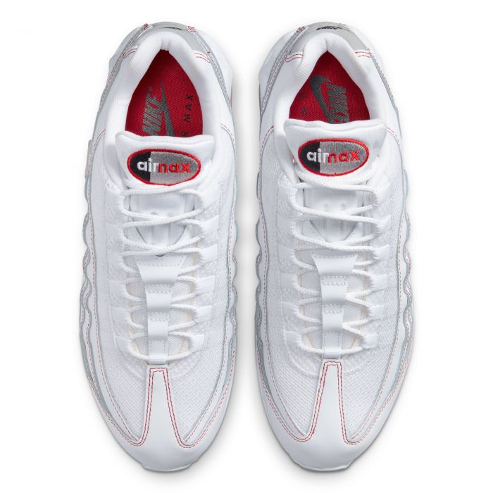 Air Max 95 OG White/White-University Red-Wolf Grey