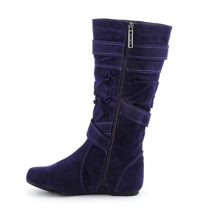 Mid-Calf Flat Boot Sally-4-S Purple