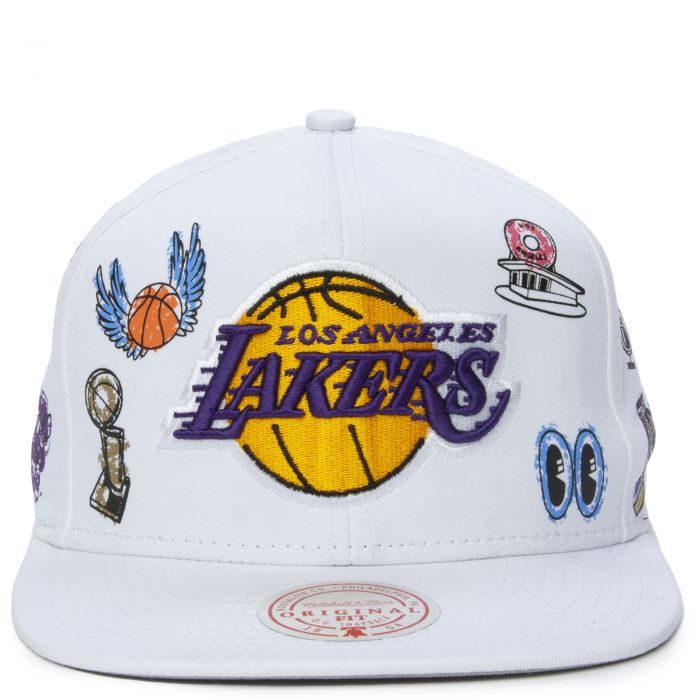 MITCHELL AND NESS Los Angeles Lakers Hand Drawn Snapback HHSS3479 ...