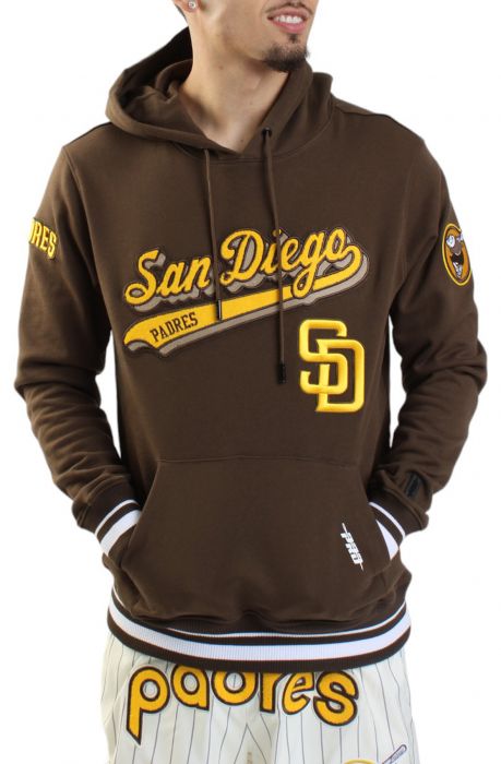 San Diego Padres Script Hoodie  Brown
