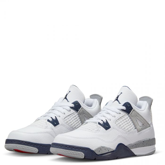 jordan 4 retro ps white midnight navy light smoke grey