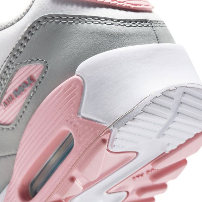 (GS) Air Max 90 LTR LT Smoke Grey/Metallic Silver-White-Pink