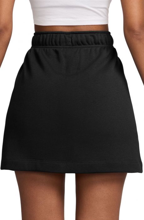 Sportswear Club Fleece Mid-Rise Skirt Black/White