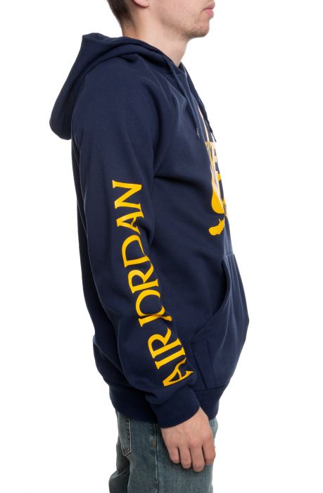 Jumpman Classics Fleece Pullover Hoodie Obsidian/Dark Sulfur